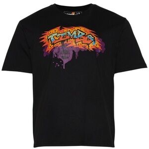 Timberland Men’s Graffiti T-Shirt in Color Black/Multi and Size Small.